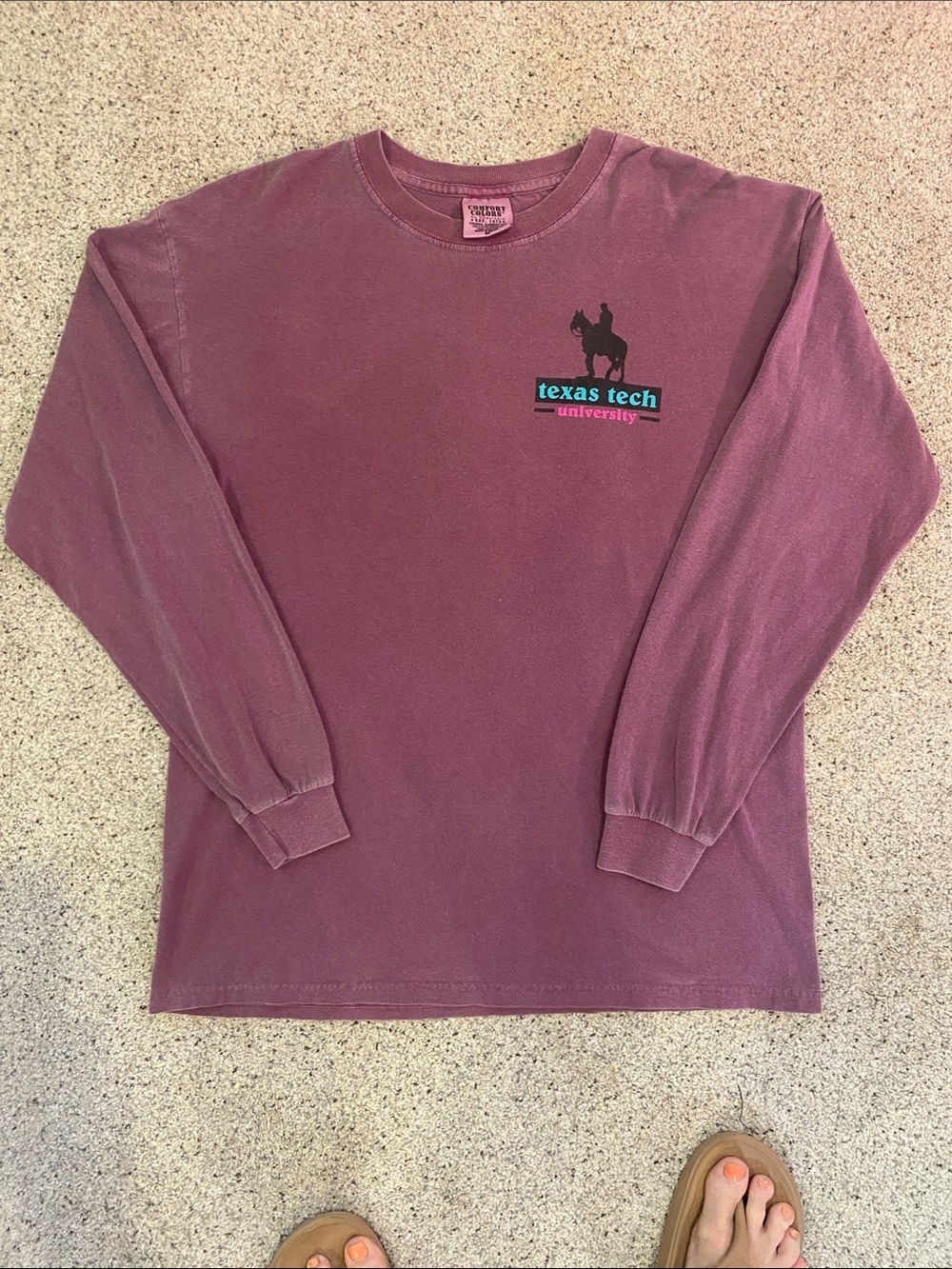 Comfort Colors Texas Tech Long Sleeve Tee - Maroon